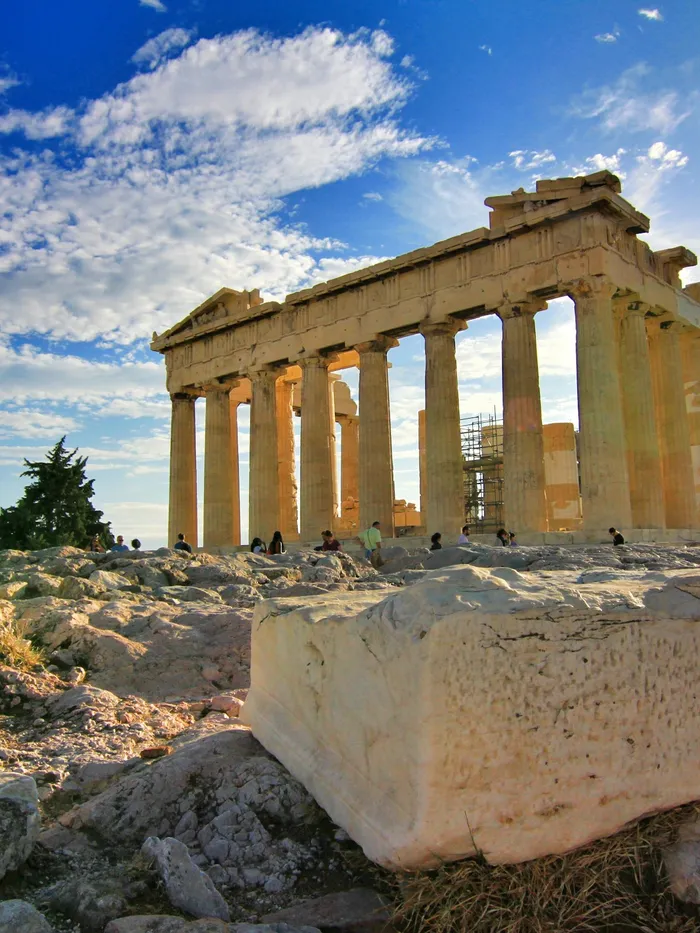 The Acropolis of Athens at dusk