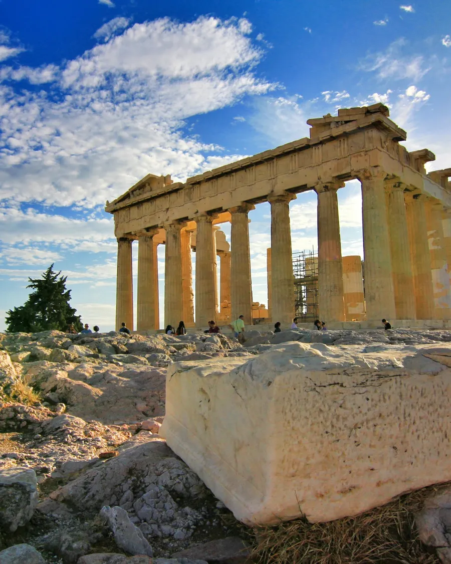 The Acropolis of Athens at dusk
