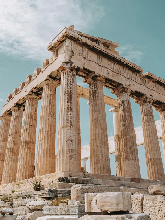 The Parthenon in warm marble light